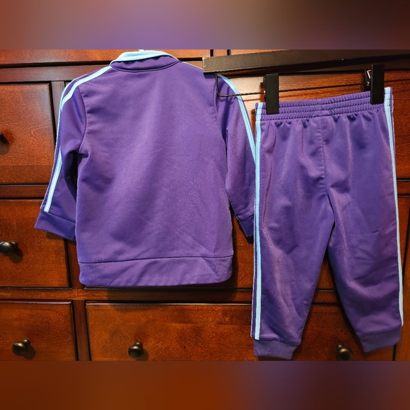 Adidas purple and light blue track suit 18 month. - Picture 2 of 2